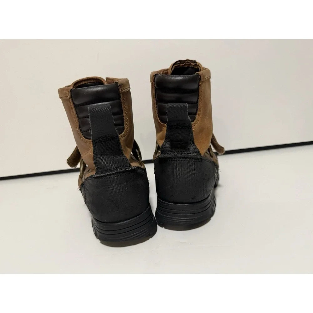 Polo‎ Sport Ralph Lauren Leather Duck Boots Brown Y2K Gorpcore 9D